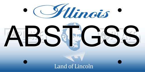 ABSTGSS Illinois License Plate