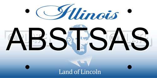 ABSTSAS Illinois License Plate