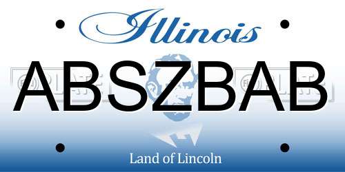 ABSZBAB Illinois License Plate