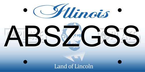 ABSZGSS Illinois License Plate