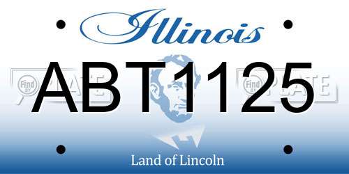 ABT1125 Illinois License Plate