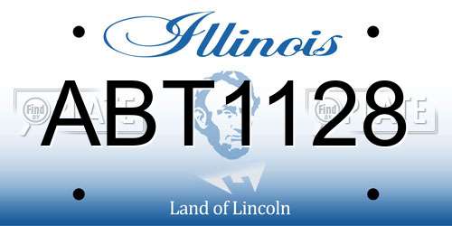 ABT1128 Illinois License Plate