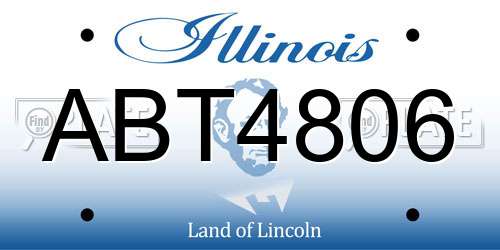 ABT4806 Illinois License Plate