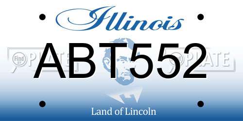 ABT552 Illinois License Plate