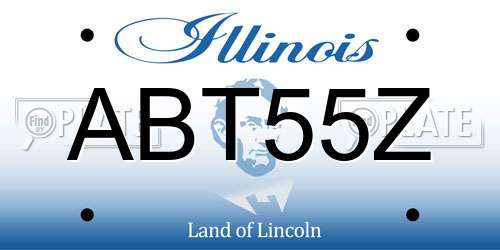 ABT55Z Illinois License Plate
