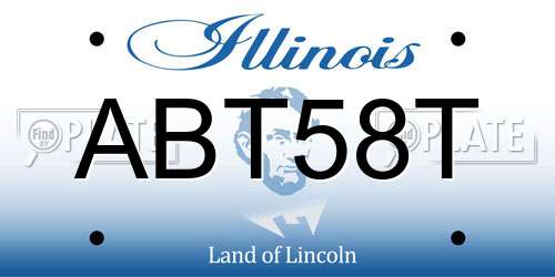 ABT58T Illinois License Plate