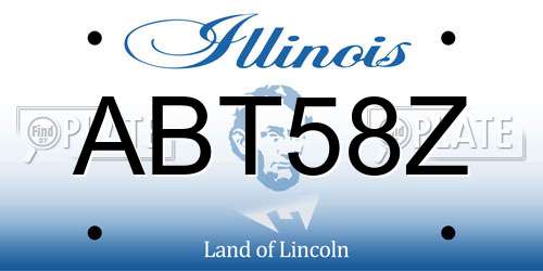 ABT58Z Illinois License Plate