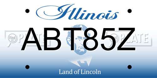 ABT85Z Illinois License Plate