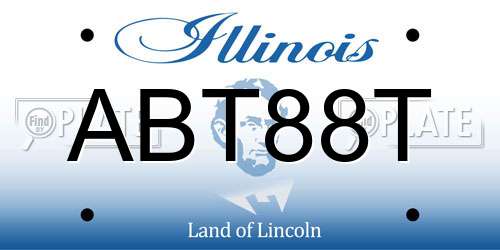 ABT88T Illinois License Plate