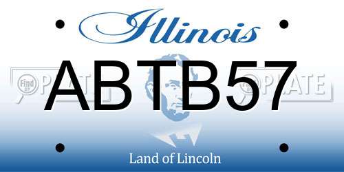ABTB57 Illinois License Plate
