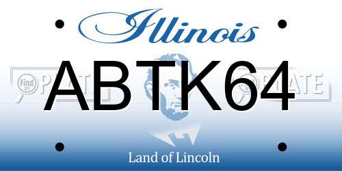 ABTK64 Illinois License Plate