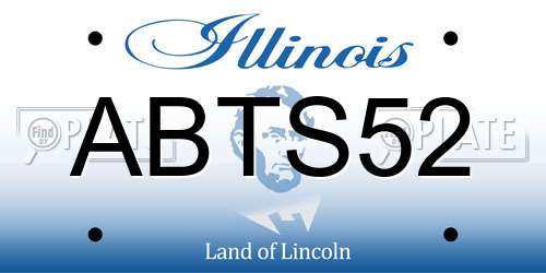 ABTS52 Illinois License Plate