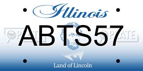 ABTS57 Illinois License Plate