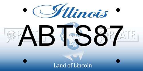 ABTS87 Illinois License Plate