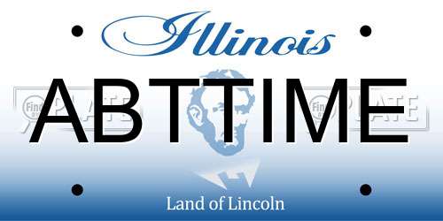 ABTTIME Illinois License Plate