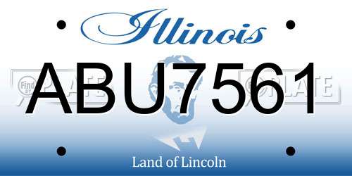 ABU7561 Illinois License Plate