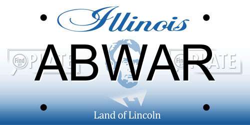 ABWAR Illinois License Plate
