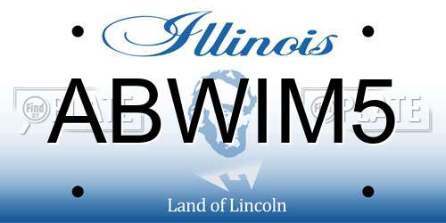 ABWIM5 Illinois License Plate