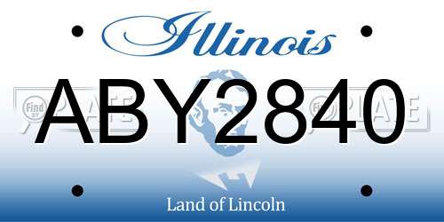 ABY2840 Illinois License Plate