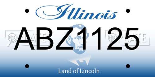 ABZ1125 Illinois License Plate