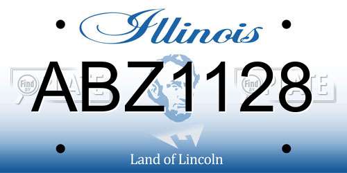 ABZ1128 Illinois License Plate