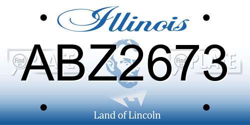 ABZ2673 Illinois License Plate