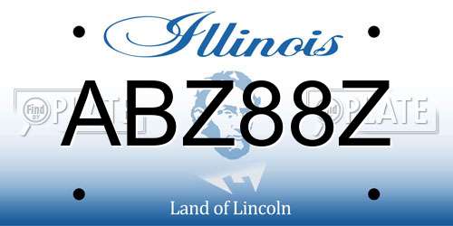 ABZ88Z Illinois License Plate