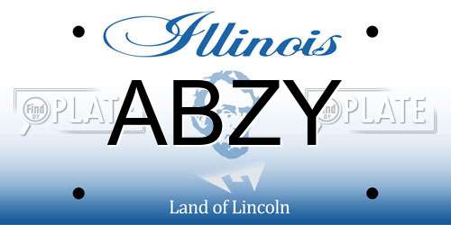 ABZY Illinois License Plate