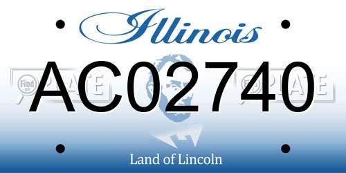 AC02740 Illinois License Plate