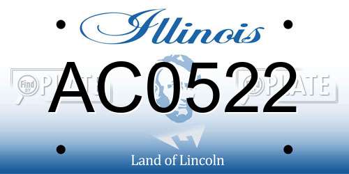 AC0522 Illinois License Plate