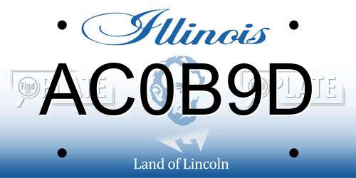 AC0B9D Illinois License Plate