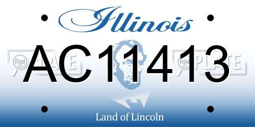 AC11413 Illinois License Plate