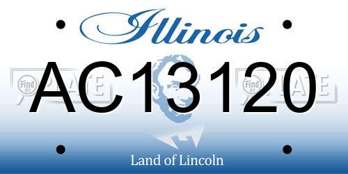 AC13120 Illinois License Plate