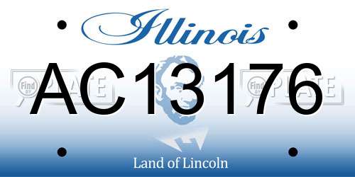 AC13176 Illinois License Plate