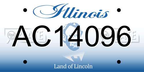 AC14096 Illinois License Plate