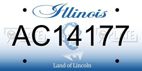 AC14177 Illinois License Plate