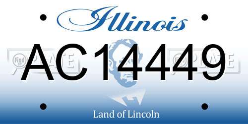 AC14449 Illinois License Plate