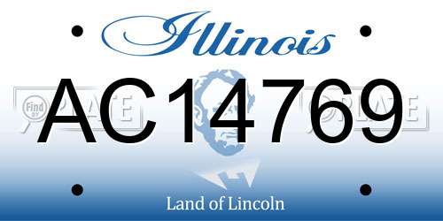 AC14769 Illinois License Plate