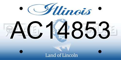 AC14853 Illinois License Plate