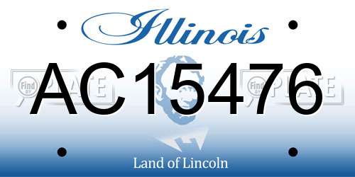 AC15476 Illinois License Plate