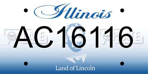 AC16116 Illinois License Plate
