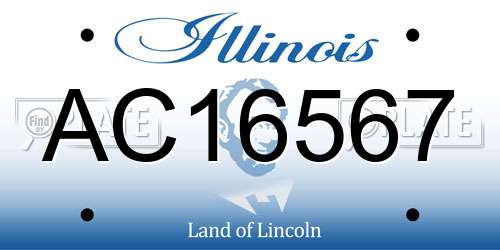 AC16567 Illinois License Plate