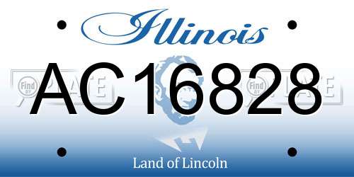 AC16828 Illinois License Plate