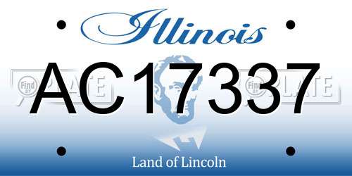 AC17337 Illinois License Plate