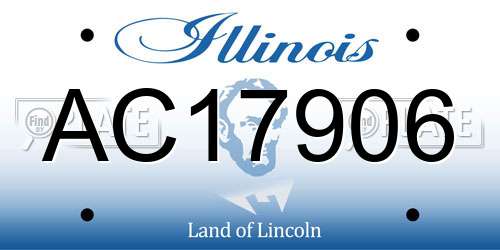 AC17906 Illinois License Plate
