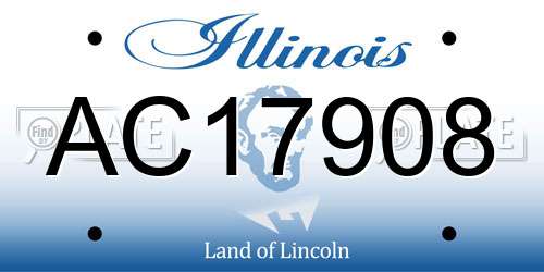 AC17908 Illinois License Plate
