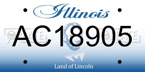 AC18905 Illinois License Plate