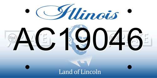AC19046 Illinois License Plate