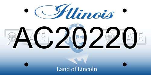 AC20220 Illinois License Plate