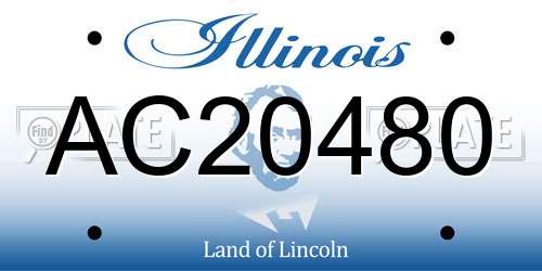 AC20480 Illinois License Plate